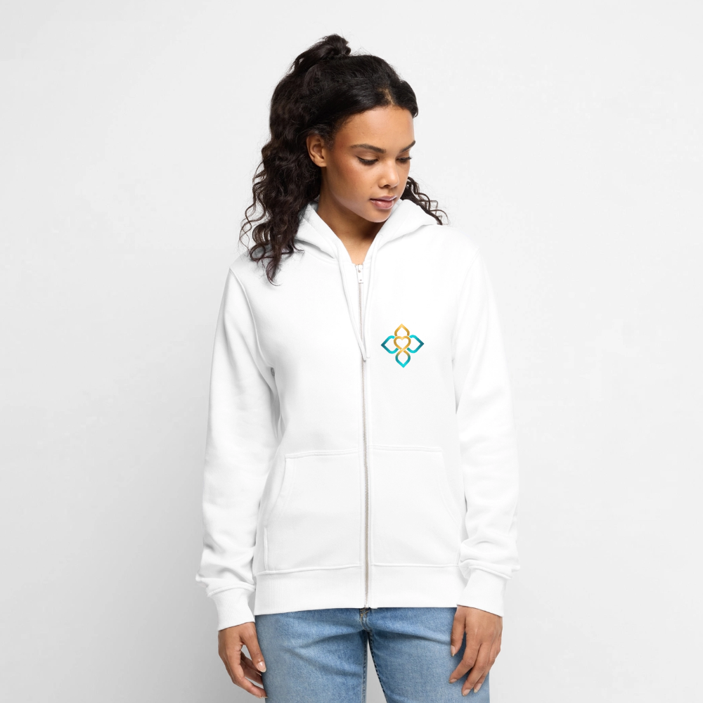Unisex  Premium Kapuzenjacke HO’OPONOPONO - Weiß