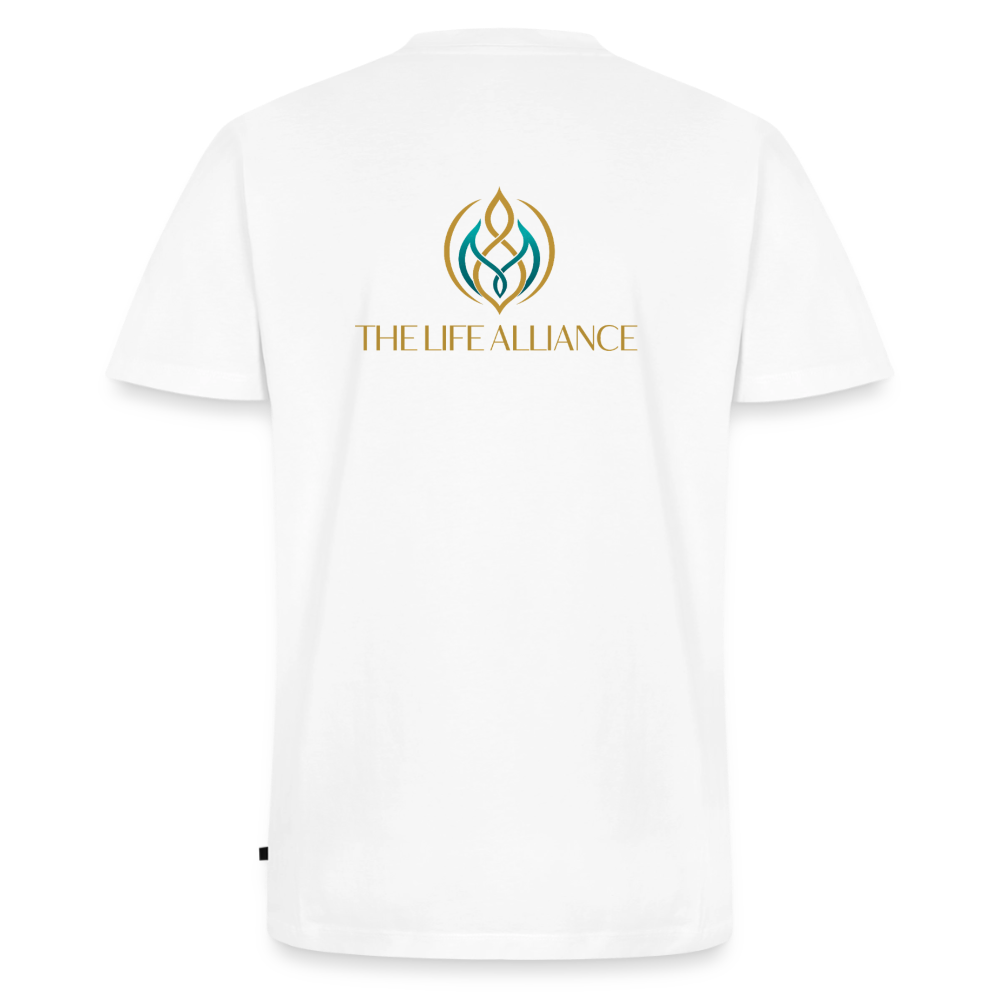 Männer Bio-T-Shirt mit V-Ausschnitt The Life Alliance - Weiß