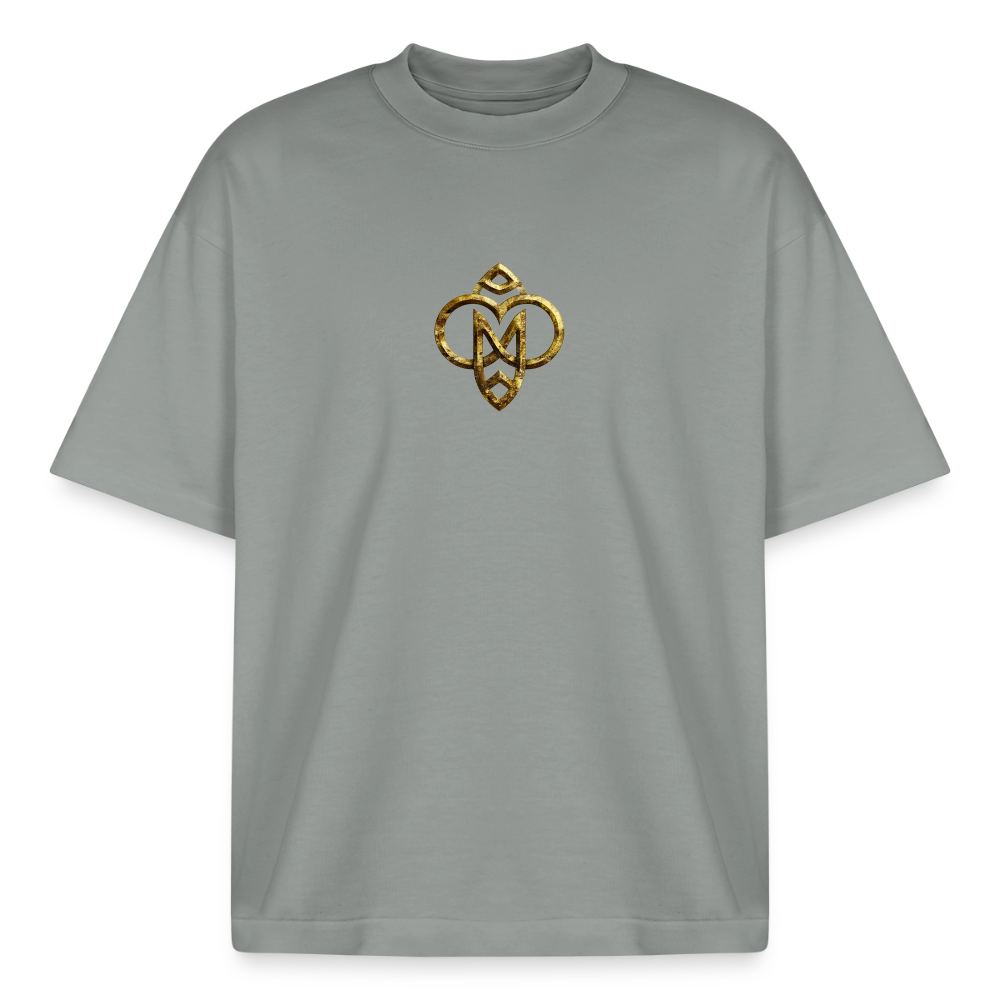 Heavyweight Unisex Bio T-Shirt "Höchste Monade" - Nebelgrau