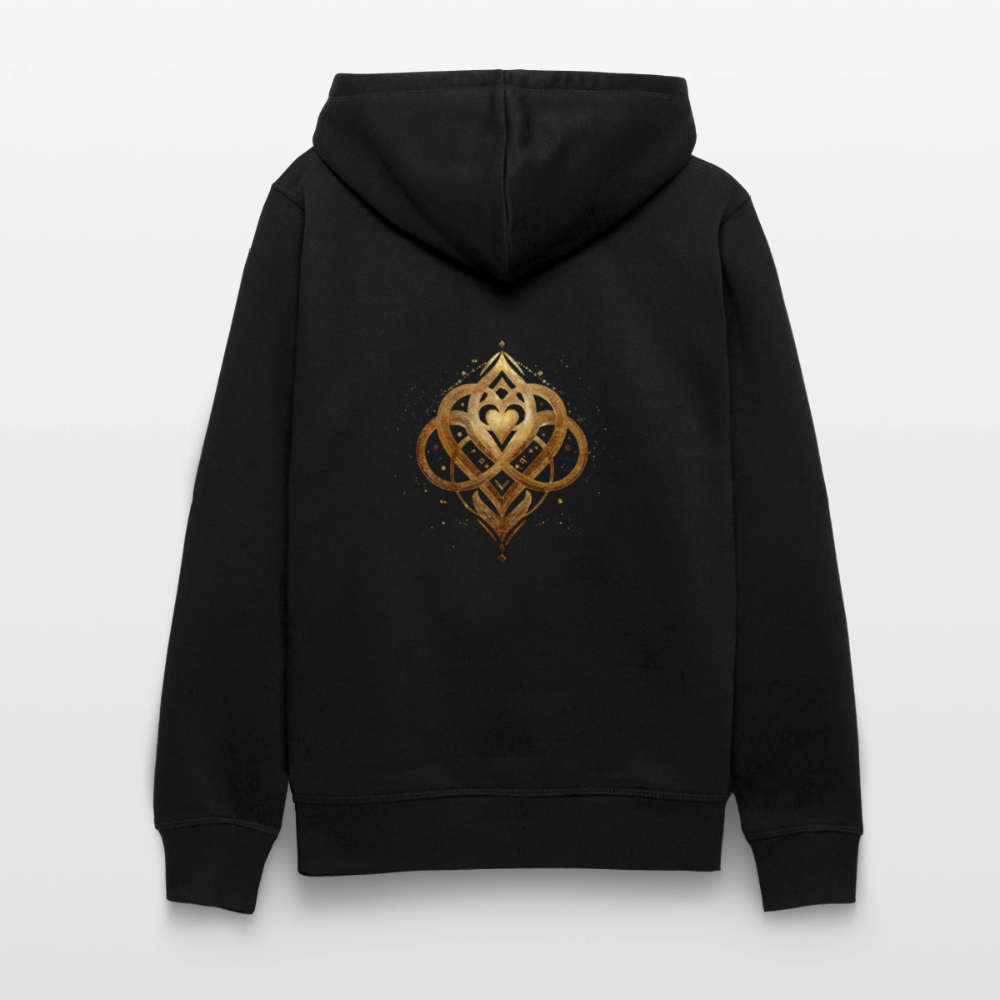 Unisex Bio-Hoodie "Agape" Druck vorne & hinten - Schwarz