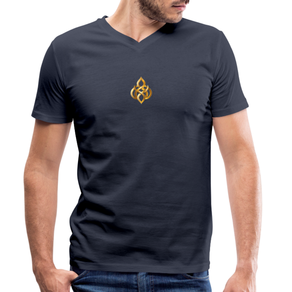 chiSign Quantenheilsymbol Zentrum und Ausgeglichenheit Männer Bio-T-Shirt mit V-Ausschnitt von Stanley & Stella - Navy