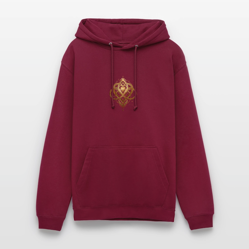 Organic Relaxed Hoodie "Agape" Made in EU "ori a déa" - Bordeaux
