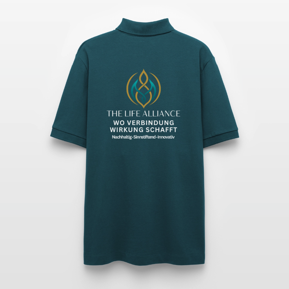 Unisex Bio-Poloshirt THE LIFE ALLIANCE - Dunkles Petrol