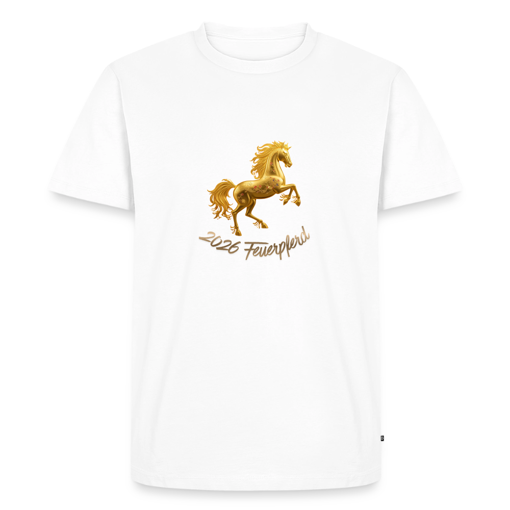 Feuerpferd Bio Männer Premium T-Shirt - Weiß