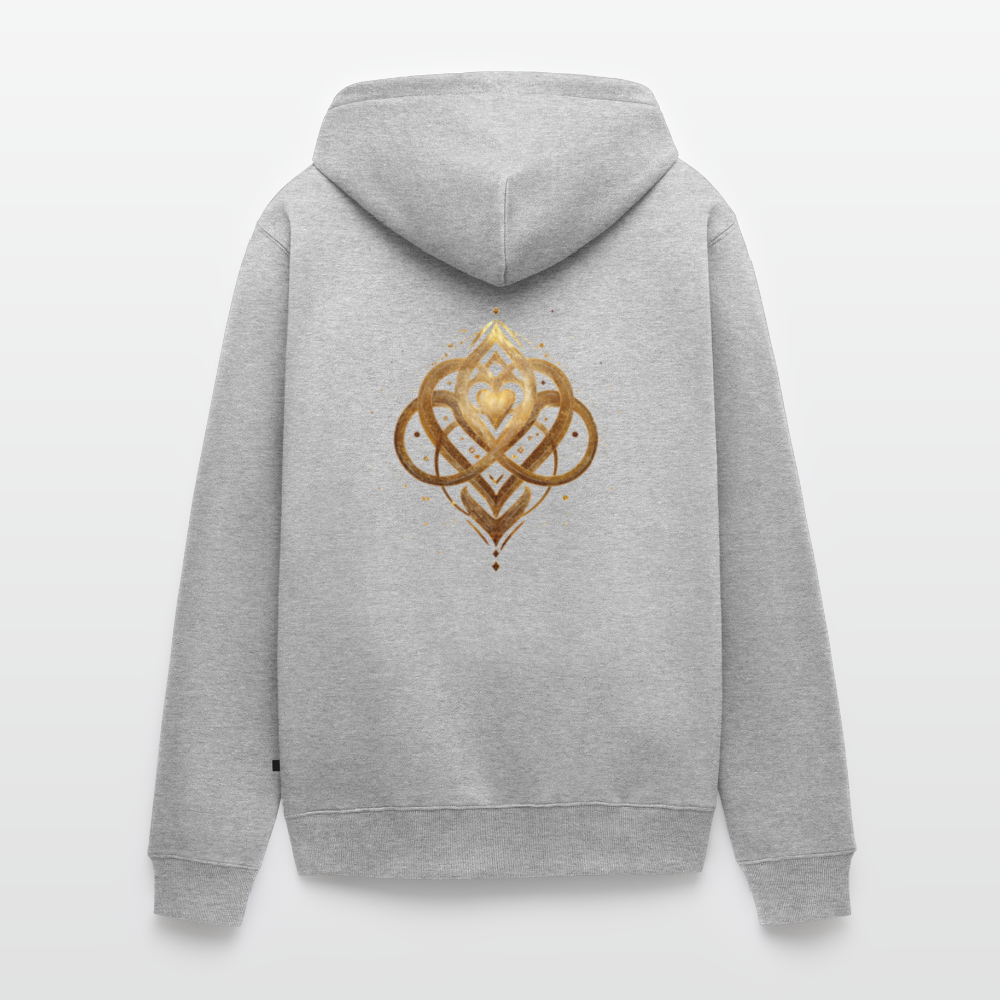 Männer Premium Kapuzenjacke „Agape“ - Grau meliert