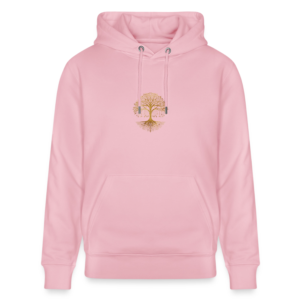 Unisex Bio-Hoodie "Weltenbaum" - Hellrosa