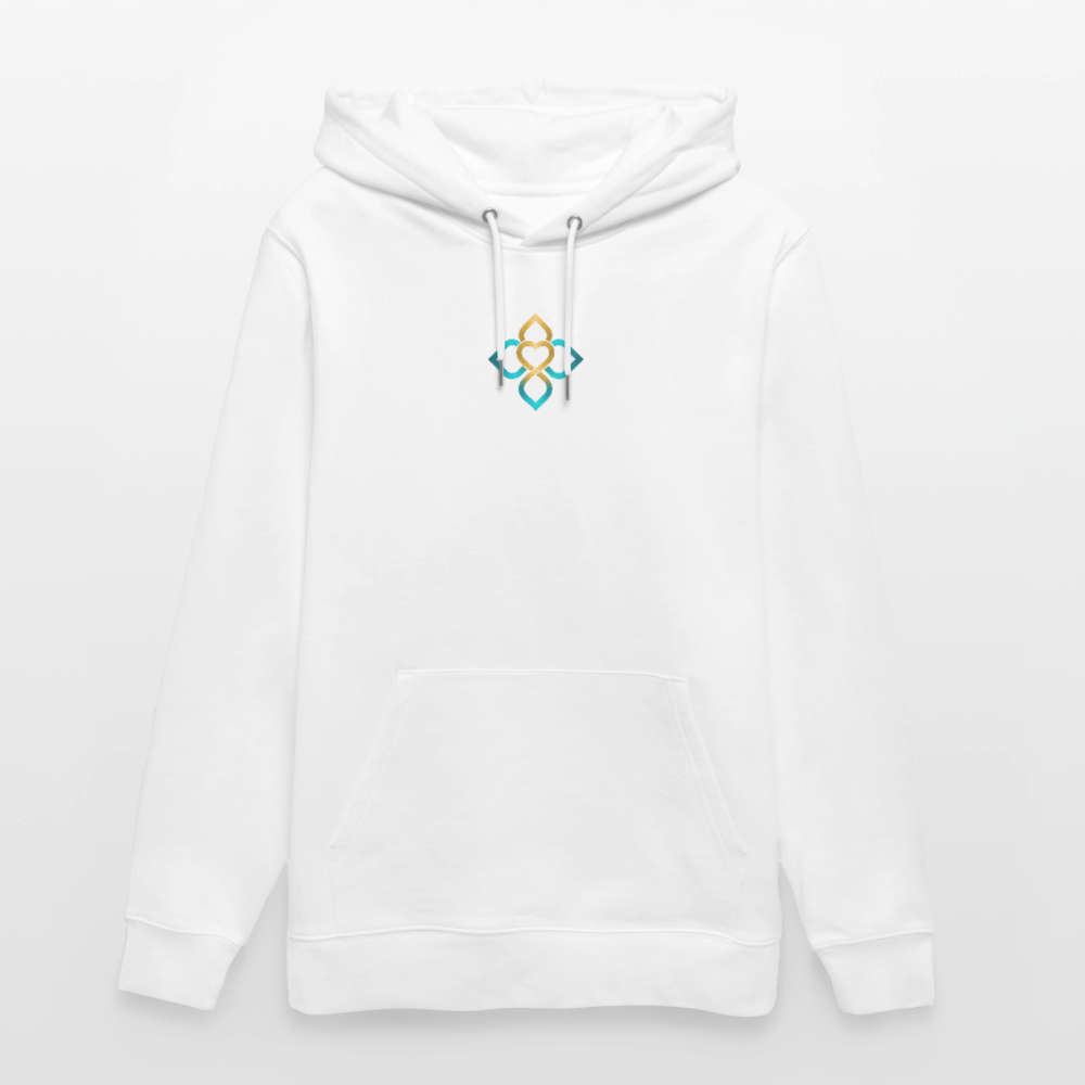Unisex Bio-Hoodie FRIEDEN BEGINNT IN MIR. - Weiß