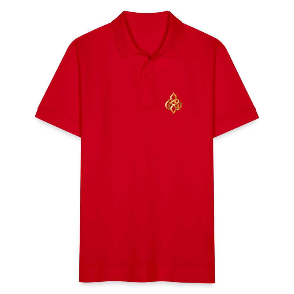 chiSign Quantenheilsymbol Zentrum und Ausgeglichenheit Stanley/Stella Unisex Bio-Poloshirt PREPSTER - Rot