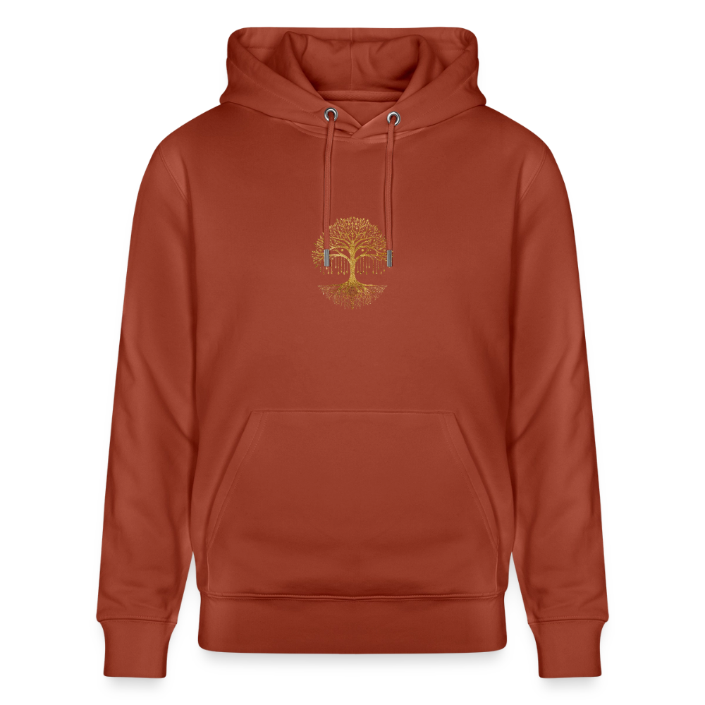 Unisex Bio-Hoodie "Weltenbaum" - Terrakotta