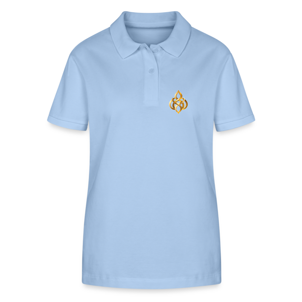 chiSign Quantenheilsymbol Zentrum und Ausgeglichenheit Stanley/Stella Frauen Bio-Poloshirt ELLISER - sky Blue