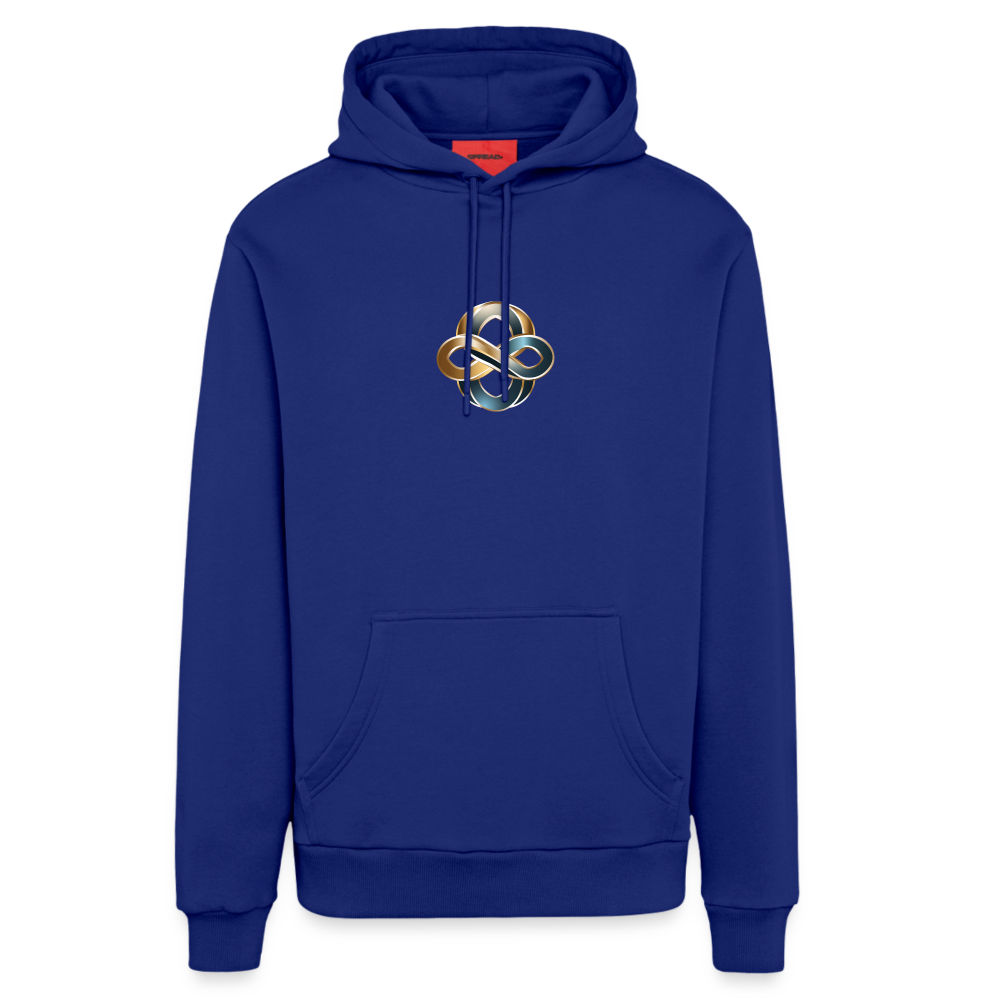 chiSign Quantenheilsymbol Wissen und Selbstbildung Organic Relaxed Hoodie Made in EU - Iconic Blue