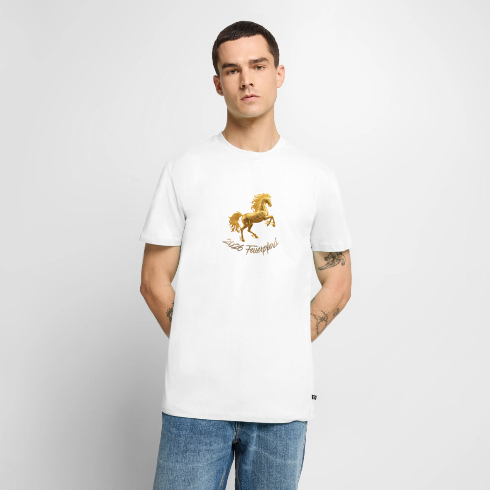 Feuerpferd Bio Männer Premium T-Shirt - Weiß
