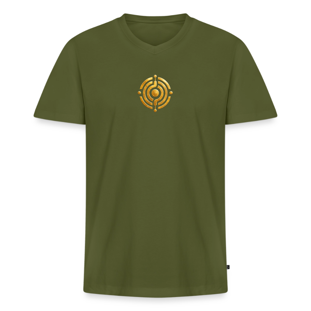 Männer Bio-T-Shirt mit V-Ausschnitt von Stanley & Stella - Khaki