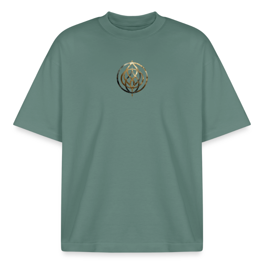 Heavyweight Unisex Bio T-Shirt „Pax Interna“ – der innere Frieden" - Grüner Bucht