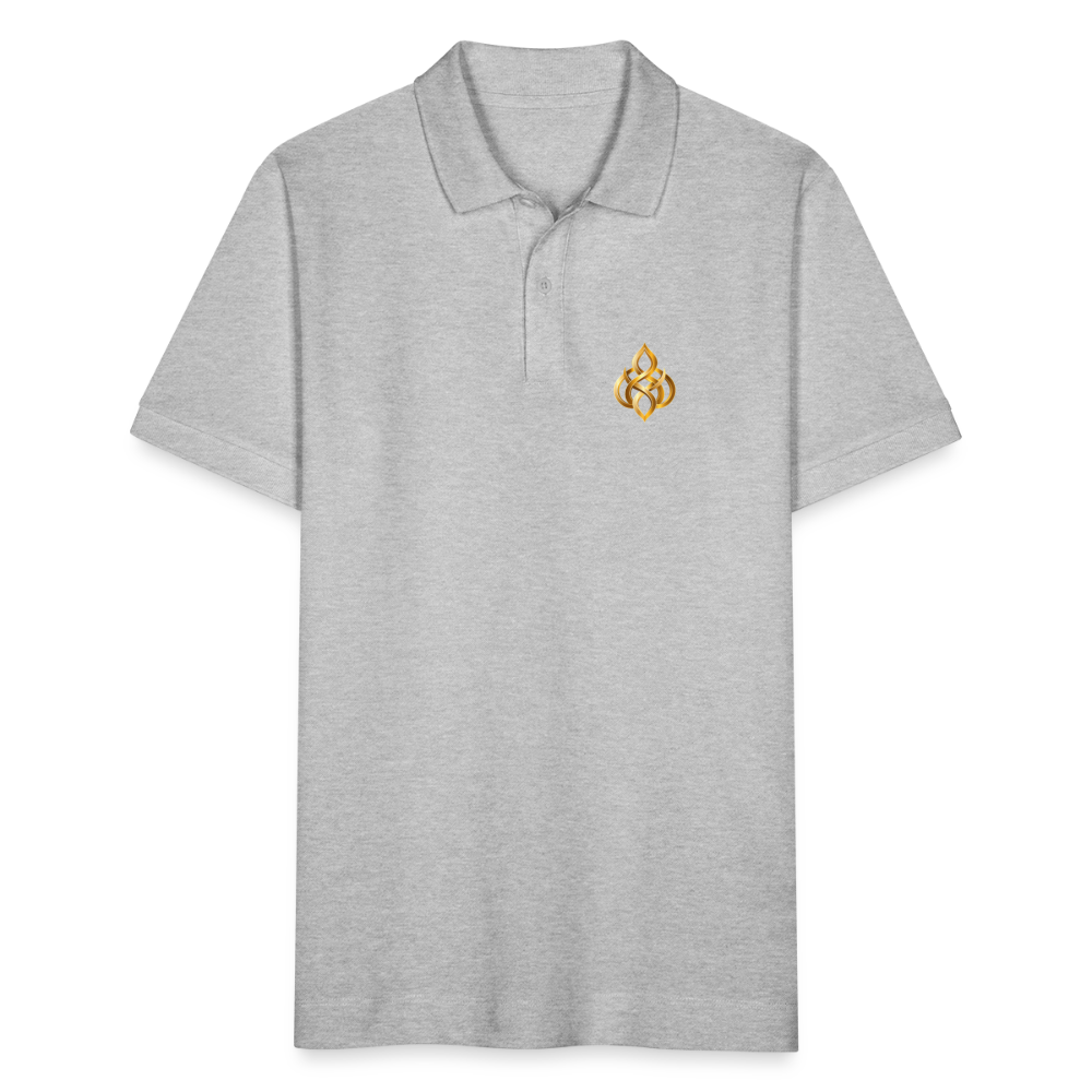 chiSign Quantenheilsymbol Zentrum und Ausgeglichenheit Stanley/Stella Unisex Bio-Poloshirt PREPSTER - Grau meliert