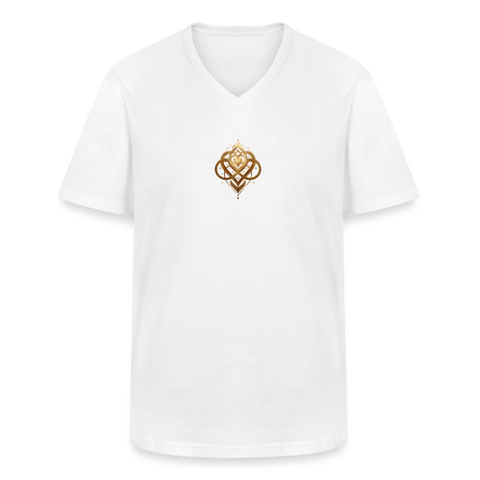 Klassisches Männer-T-Shirt mit V-Ausschnitt "Agape" - Weiß