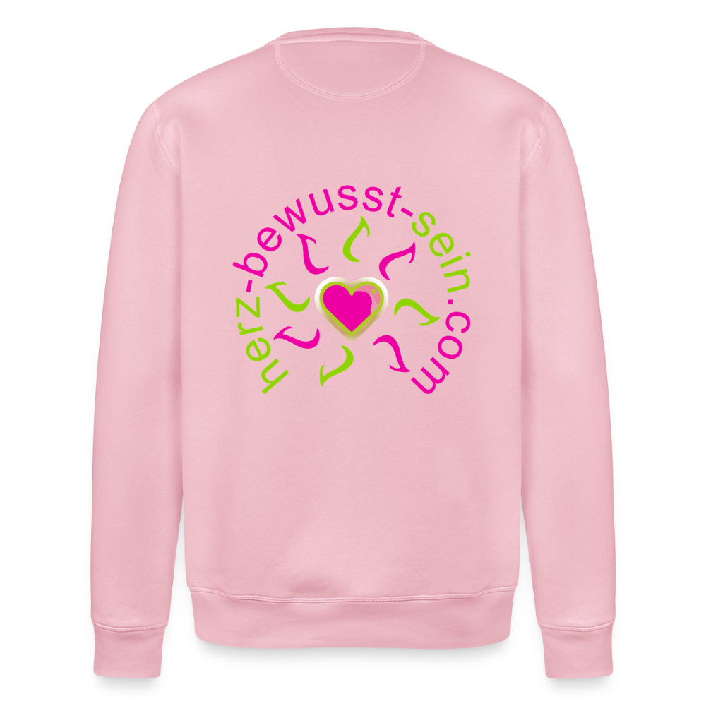 Unisex Bio-Sweatshirt Herz-bewusst-sein - Hellrosa