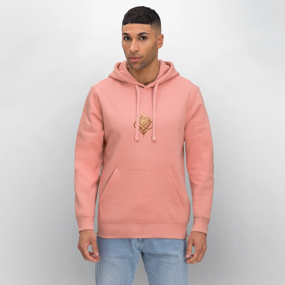 Unisex Bio-Hoodie "Agape" Druck vorne & hinten - Altrosa