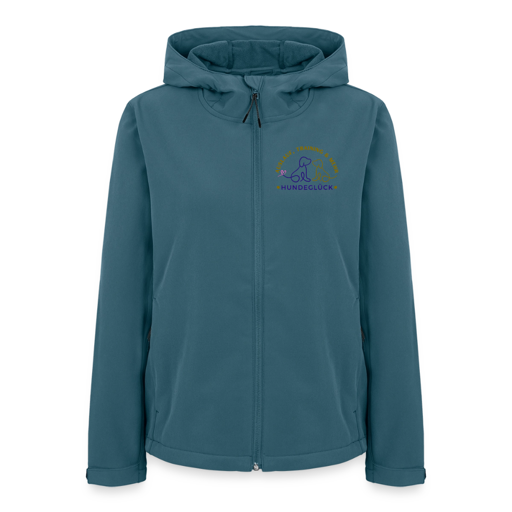 Hundeglück Frauen Recycelte Softshelljacke von Stanley/Stella - Dunkles Petrol