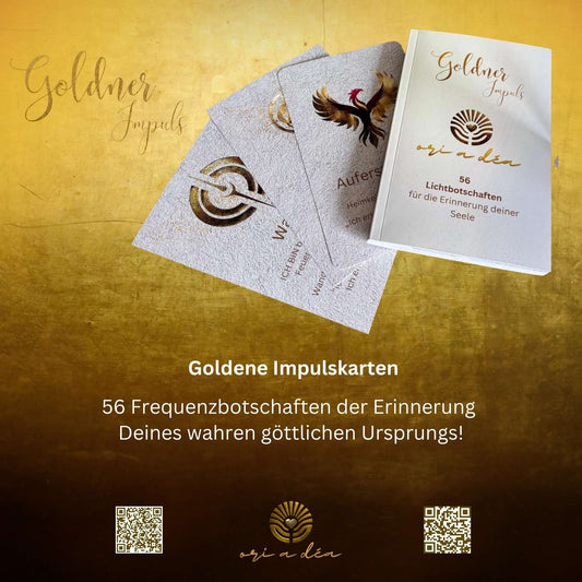 Goldner Impuls "56 Lichtbotschaften für die Erinnerung deiner Seele" mit  Booklet 2 er Set
