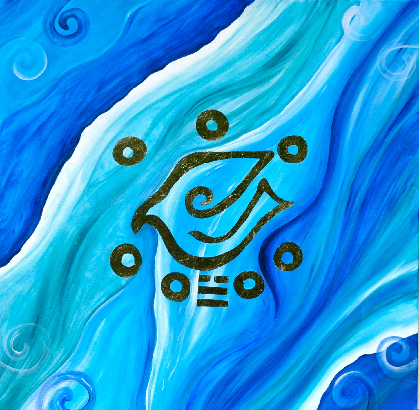 chiSign Original Feng Shui Bild" Blue Dolphin"