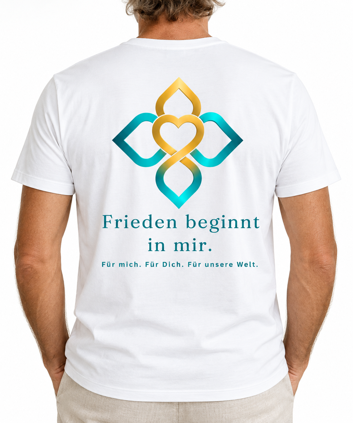 Unisex Bio-T-Shirt Frieden tragen im Herzen