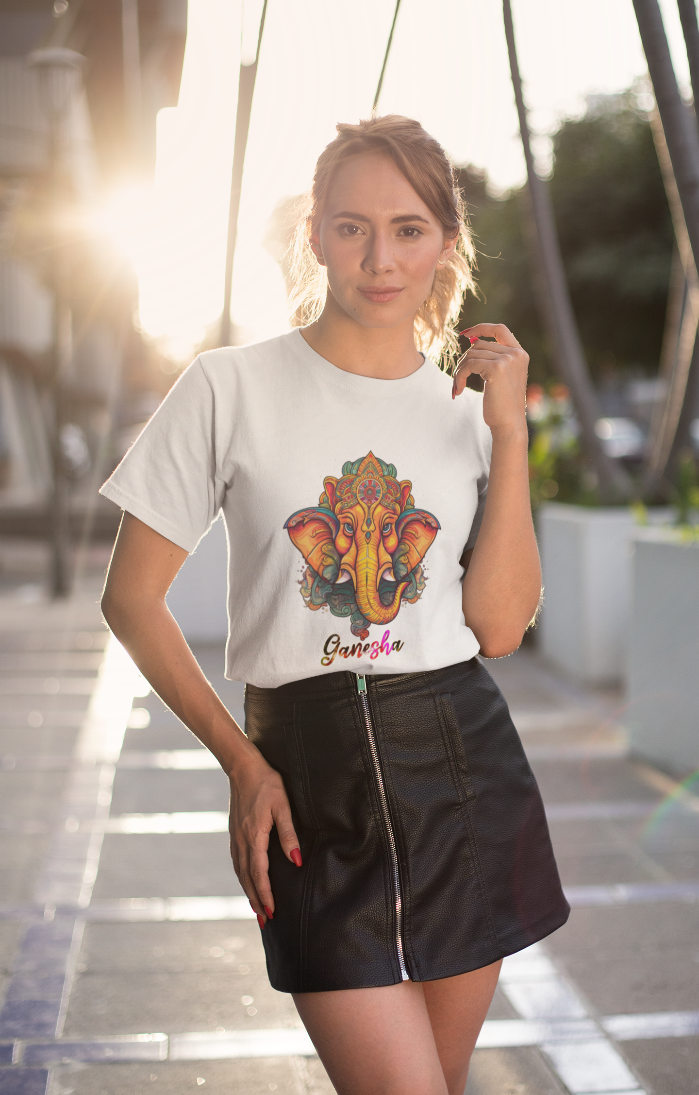 Damen T-Shirt Ganesha